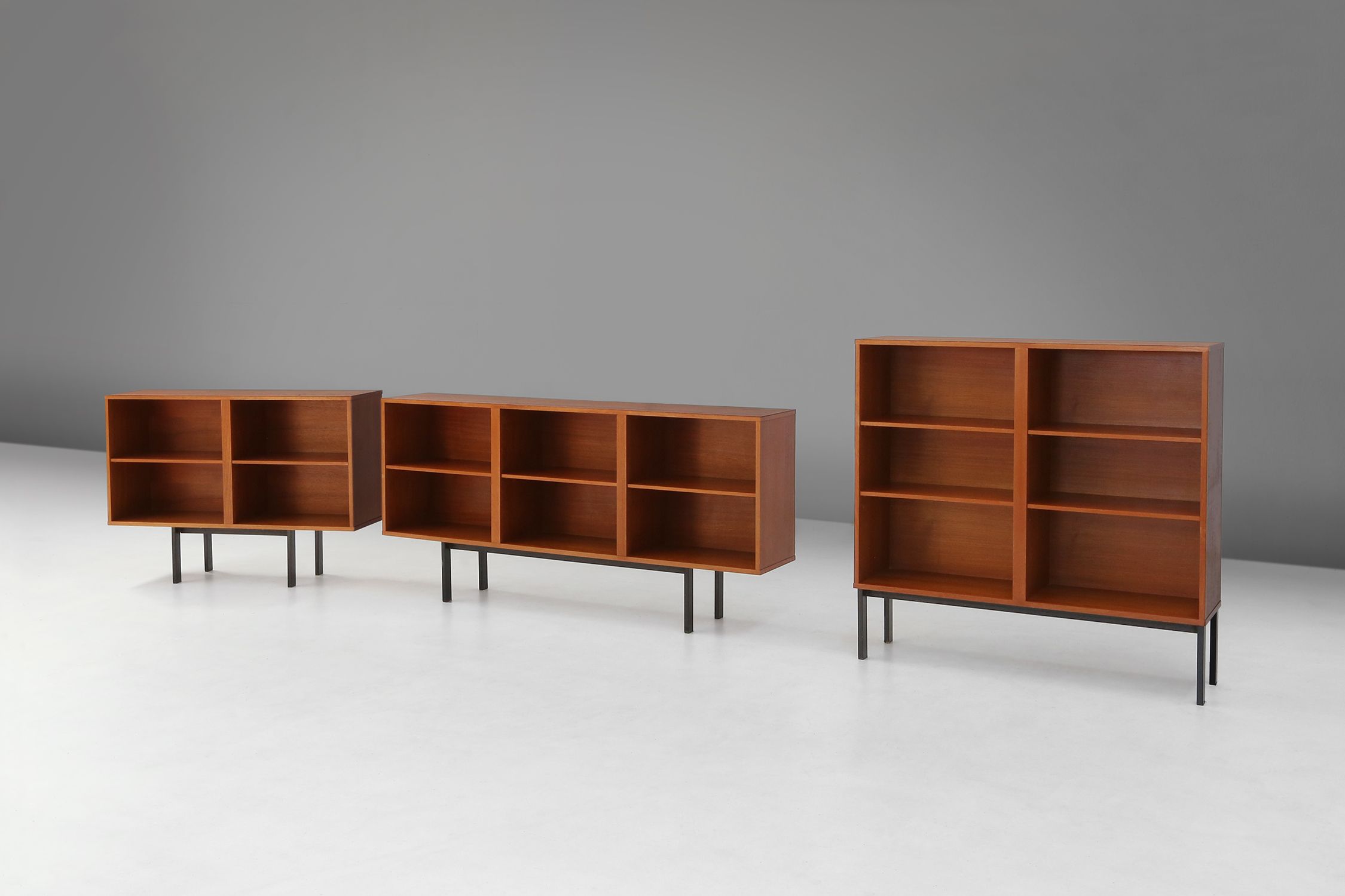 Set of Three Mid‑Century Teak Cabinets, Belgium, 1960sthumbnail